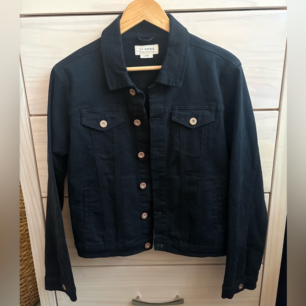Ci Sono Rare Black Denim Jacket